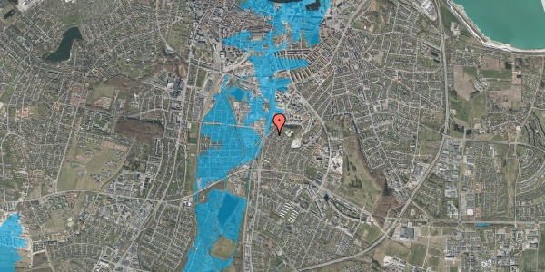 Oversvømmelsesrisiko fra vandløb på Solsortvej 5, 9000 Aalborg