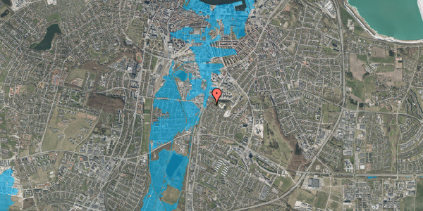 Oversvømmelsesrisiko fra vandløb på Solsortvej 13, 9000 Aalborg