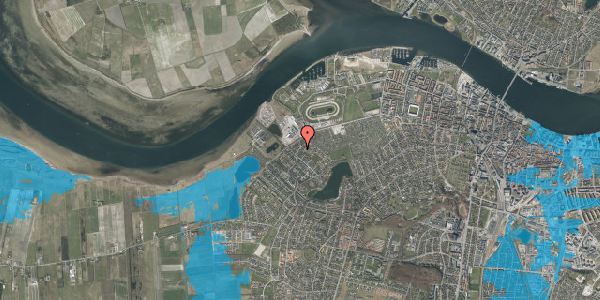Oversvømmelsesrisiko fra vandløb på Sportsvej 6, 9000 Aalborg