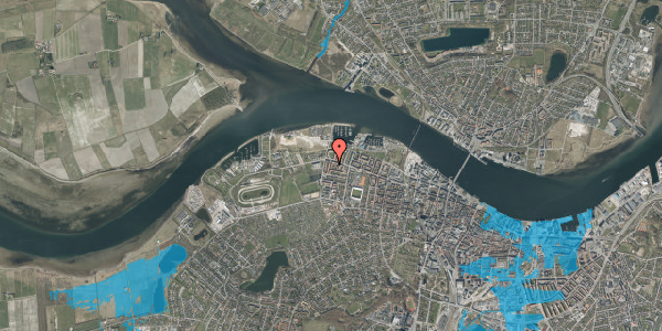 Oversvømmelsesrisiko fra vandløb på Steen Billes Gade 9, 1. tv, 9000 Aalborg
