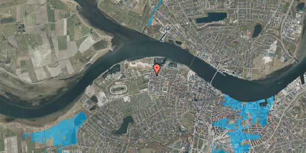 Oversvømmelsesrisiko fra vandløb på Steen Billes Gade 11, 1. tv, 9000 Aalborg