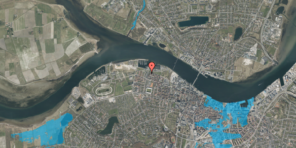 Oversvømmelsesrisiko fra vandløb på Suensonsgade 14, 2. tv, 9000 Aalborg
