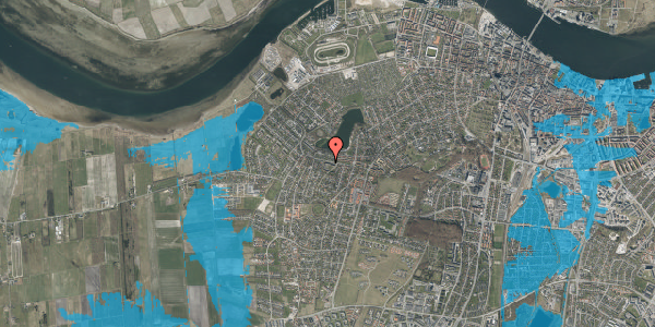 Oversvømmelsesrisiko fra vandløb på Svalegårdsvej 33, 1. th, 9000 Aalborg