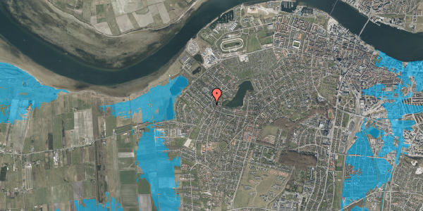 Oversvømmelsesrisiko fra vandløb på Svalegårdsvej 71, 9000 Aalborg