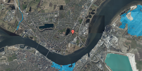Oversvømmelsesrisiko fra vandløb på Søndre Kongevej 100, 9400 Nørresundby