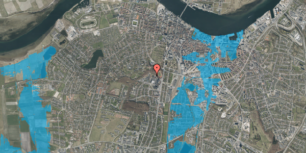 Oversvømmelsesrisiko fra vandløb på Søndre Skovvej 5, 2. 208, 9000 Aalborg
