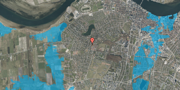 Oversvømmelsesrisiko fra vandløb på Thorsens Alle 12A, 9000 Aalborg