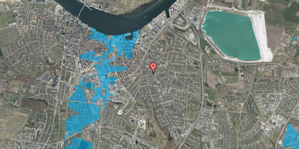 Oversvømmelsesrisiko fra vandløb på Thorsgade 16, 9000 Aalborg