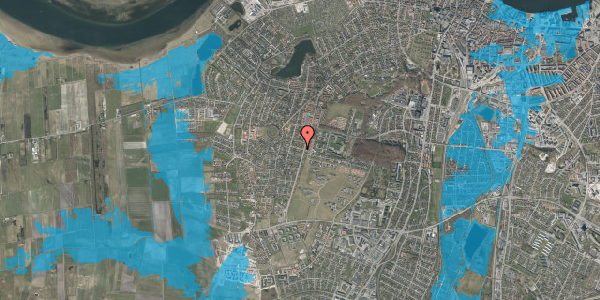Oversvømmelsesrisiko fra vandløb på Tjørnevej 3, 9000 Aalborg