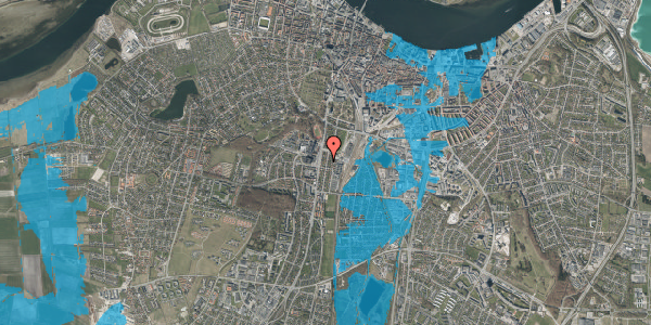 Oversvømmelsesrisiko fra vandløb på Tyge Brahes Vej 14, 9000 Aalborg