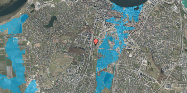 Oversvømmelsesrisiko fra vandløb på Tyge Brahes Vej 43, st. , 9000 Aalborg