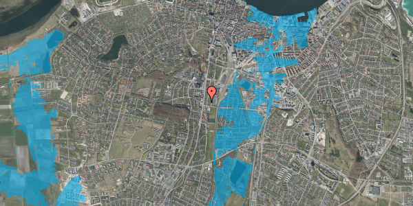 Oversvømmelsesrisiko fra vandløb på Tyge Brahes Vej 44, st. , 9000 Aalborg