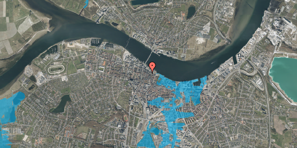 Oversvømmelsesrisiko fra vandløb på Ved Stranden 13, st. , 9000 Aalborg