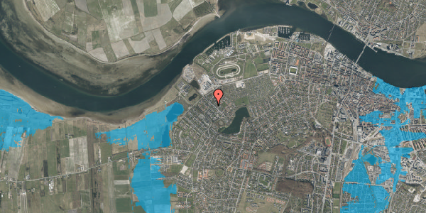 Oversvømmelsesrisiko fra vandløb på Vester Fælledvej 24A, 9000 Aalborg