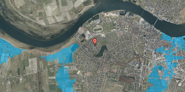 Oversvømmelsesrisiko fra vandløb på Vester Fælledvej 32, 9000 Aalborg