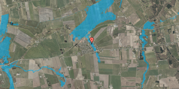 Oversvømmelsesrisiko fra vandløb på Vestervej 16, 9240 Nibe