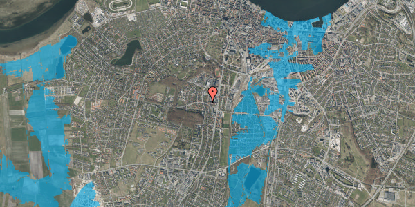 Oversvømmelsesrisiko fra vandløb på Vestre Alle 18, st. th, 9000 Aalborg