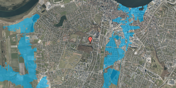 Oversvømmelsesrisiko fra vandløb på Vestre Alle 53, 9000 Aalborg