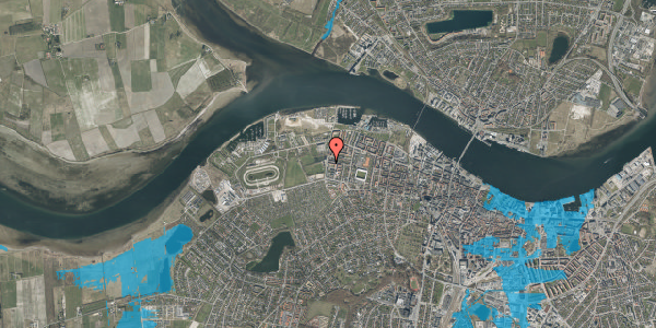 Oversvømmelsesrisiko fra vandløb på Vestre Fjordvej 20, 2. tv, 9000 Aalborg