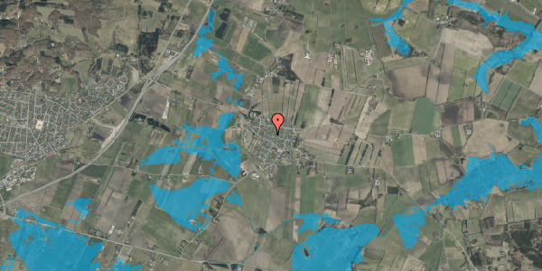 Oversvømmelsesrisiko fra vandløb på Vestvej 32E, 9310 Vodskov