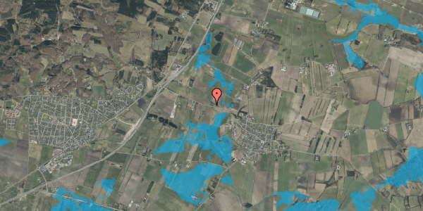 Oversvømmelsesrisiko fra vandløb på Vestvej 72, 9310 Vodskov