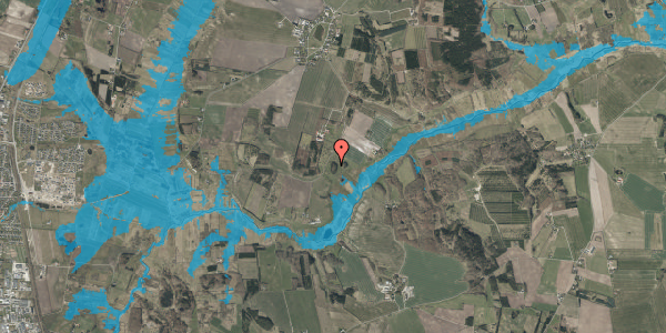 Oversvømmelsesrisiko fra vandløb på Volsted Skolevej 57, 9530 Støvring