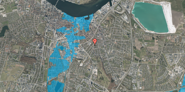 Oversvømmelsesrisiko fra vandløb på Vonsyldsgade 11, 9000 Aalborg