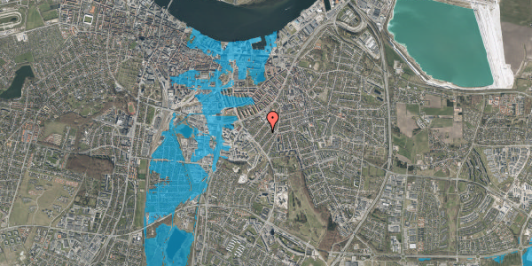 Oversvømmelsesrisiko fra vandløb på Vonsyldsgade 42, 9000 Aalborg