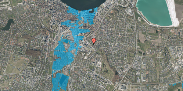 Oversvømmelsesrisiko fra vandløb på Vonsyldsgade 55, 9000 Aalborg