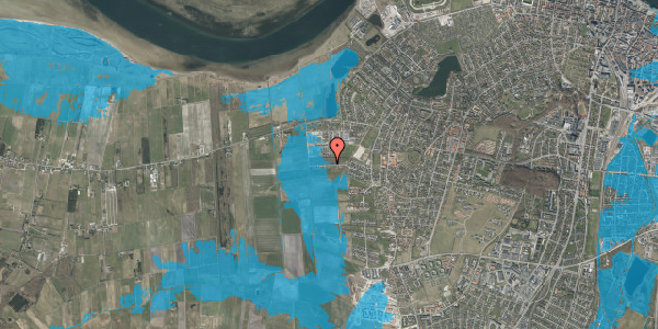 Oversvømmelsesrisiko fra vandløb på Æblevangen 42, 9000 Aalborg