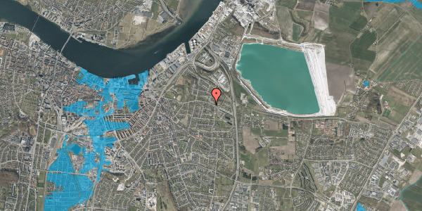 Oversvømmelsesrisiko fra vandløb på Øster Sundby Vej 68, 9000 Aalborg