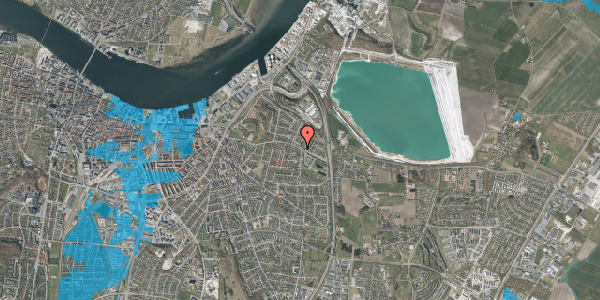 Oversvømmelsesrisiko fra vandløb på Øster Sundby Vej 74, 9000 Aalborg