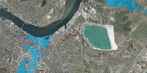 Oversvømmelsesrisiko fra vandløb på Øster Uttrup Vej 3, st. 18, 9000 Aalborg