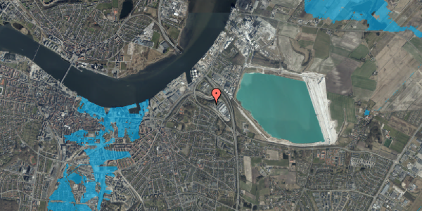 Oversvømmelsesrisiko fra vandløb på Øster Uttrup Vej 3, st. 8, 9000 Aalborg