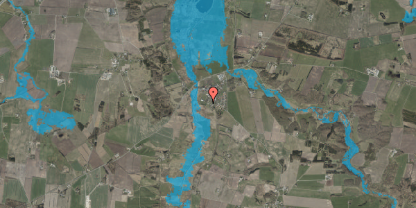 Oversvømmelsesrisiko fra vandløb på Kærvang 8, 9240 Nibe