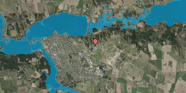 Oversvømmelsesrisiko fra vandløb på Rugaards Skovvej 20, 8680 Ry