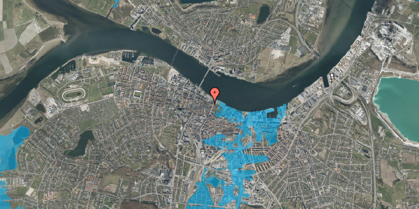 Oversvømmelsesrisiko fra vandløb på Maren Turis Gade 9, 9000 Aalborg
