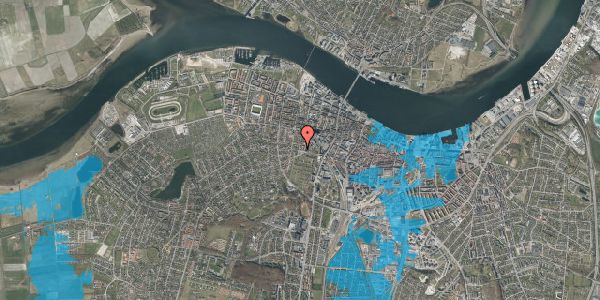 Oversvømmelsesrisiko fra vandløb på Kong Hans Gade 17E, 9000 Aalborg