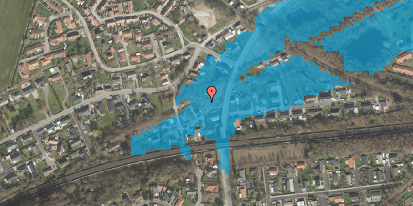 Oversvømmelsesrisiko fra vandløb på Gadekærsvej 11, 4200 Slagelse