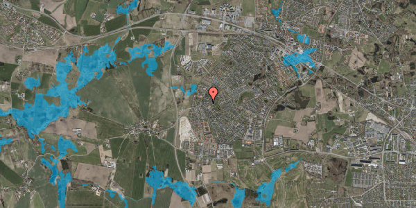 Oversvømmelsesrisiko fra vandløb på Dyreholm 18, 2765 Smørum