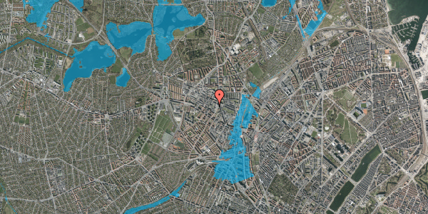 Oversvømmelsesrisiko fra vandløb på Thoravej 6, 2. 10, 2400 København NV
