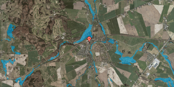 Oversvømmelsesrisiko fra vandløb på Kornvænget 33, 4320 Lejre