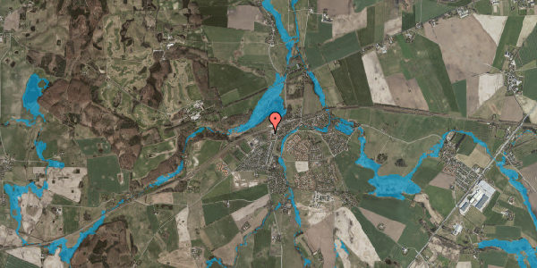 Oversvømmelsesrisiko fra vandløb på Kornvænget 37, 4320 Lejre