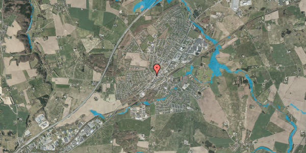 Oversvømmelsesrisiko fra vandløb på Kløvervej 1C, 8362 Hørning