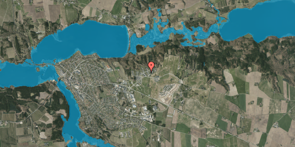 Oversvømmelsesrisiko fra vandløb på Kildebjerg Skovvej 28, 8680 Ry