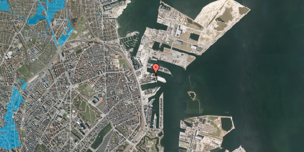 Oversvømmelsesrisiko fra vandløb på Helsinkigade 18, 6. 2, 2150 Nordhavn
