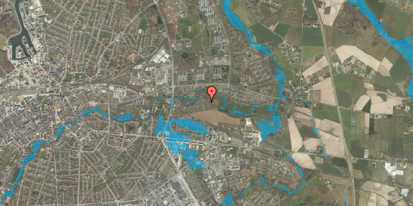 Oversvømmelsesrisiko fra vandløb på Søndergårds Haver Havekoloni 177, 5220 Odense SØ