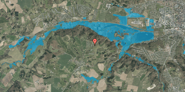 Oversvømmelsesrisiko fra vandløb på Høgestien 3, 7100 Vejle