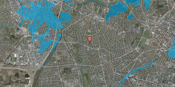 Oversvømmelsesrisiko fra vandløb på Dalbyvej 11, 2700 Brønshøj