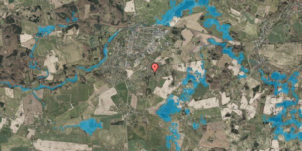 Oversvømmelsesrisiko fra vandløb på Troldebakken 9, 5560 Aarup